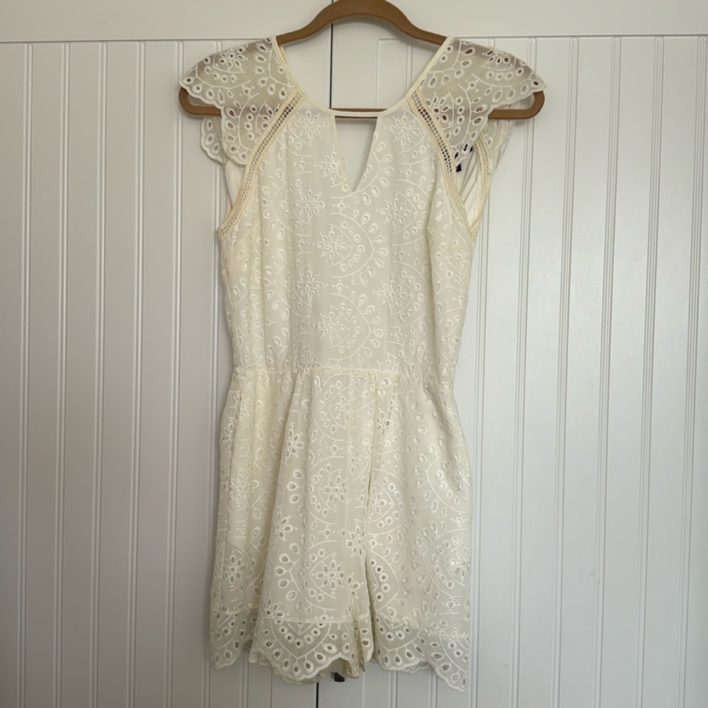 Ivory lace romper
